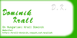 dominik krall business card